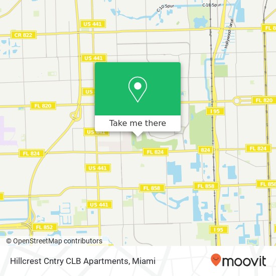 Hillcrest Cntry CLB Apartments map