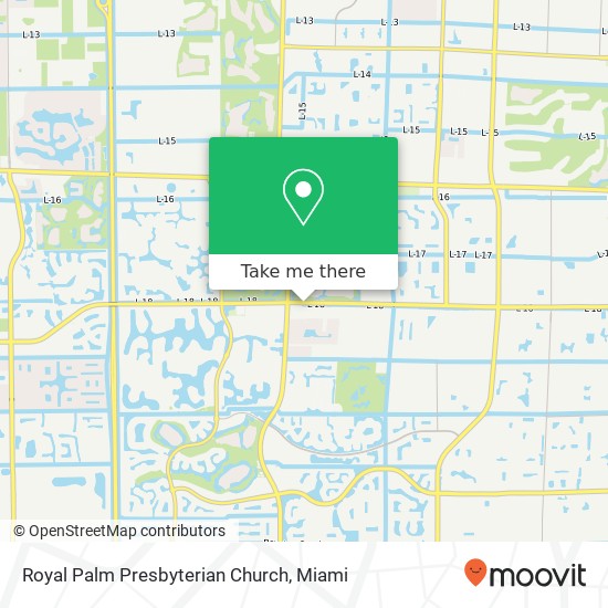 Royal Palm Presbyterian Church map