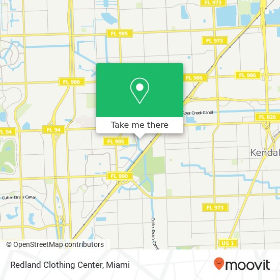 Redland Clothing Center map