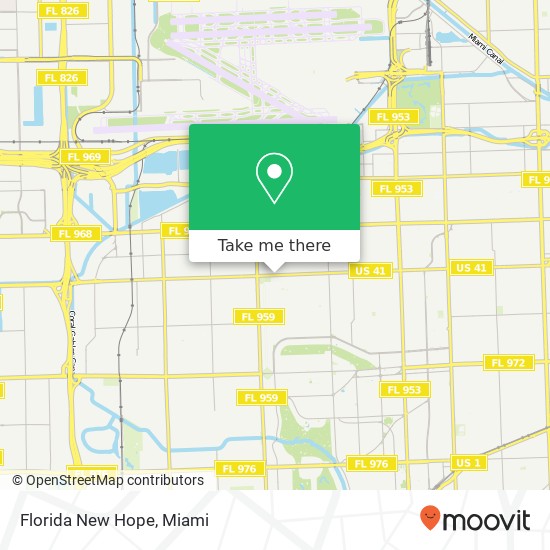 Florida New Hope map
