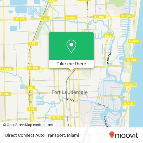 Mapa de Direct Connect Auto Transport