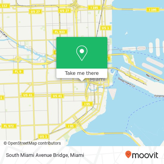 South Miami Avenue Bridge map