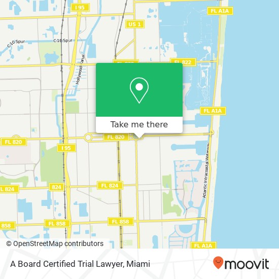 A Board Certified Trial Lawyer map