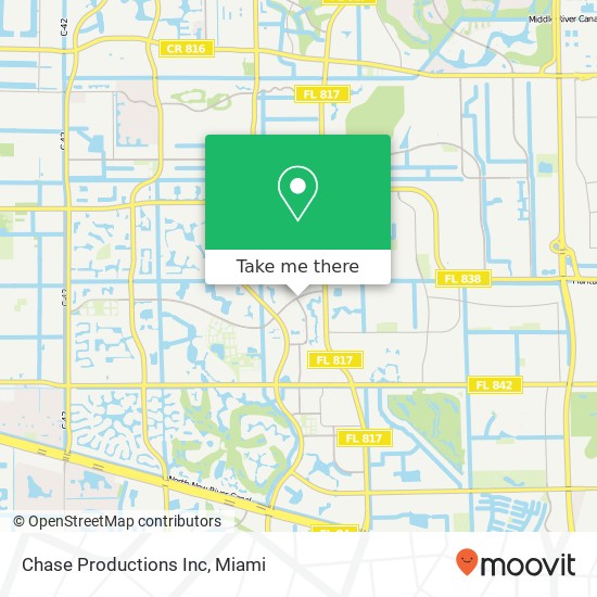 Chase Productions Inc map