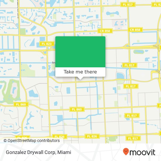 Gonzalez Drywall Corp map