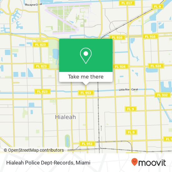 Hialeah Police Dept-Records map