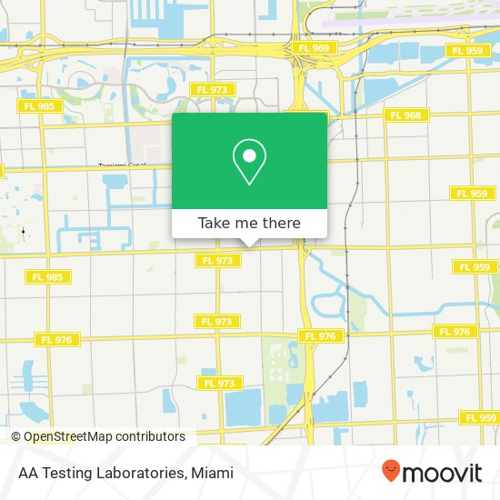 Mapa de AA Testing Laboratories