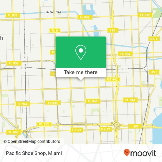 Mapa de Pacific Shoe Shop