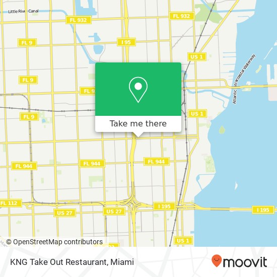 Mapa de KNG Take Out Restaurant