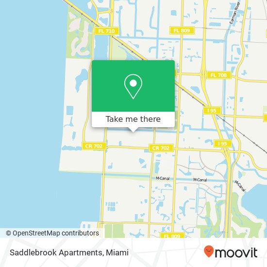 Mapa de Saddlebrook Apartments