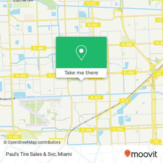 Paul's Tire Sales & Svc map