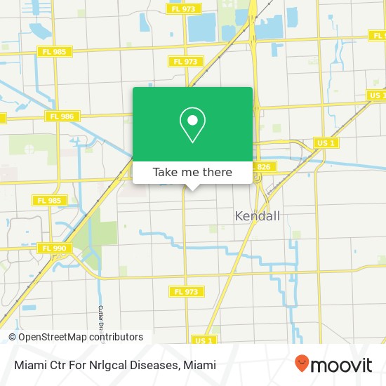 Miami Ctr For Nrlgcal Diseases map