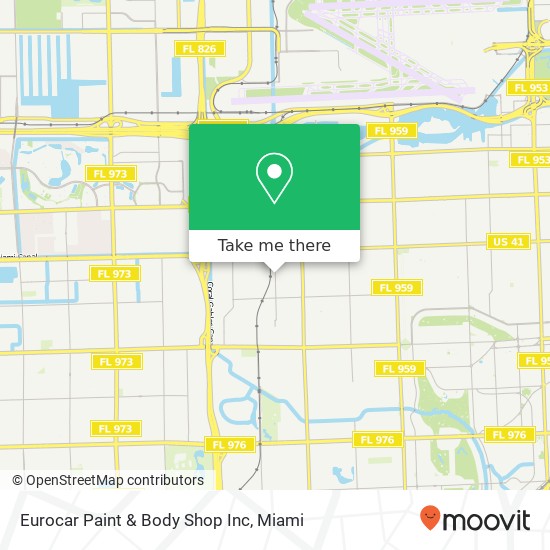 Eurocar Paint & Body Shop Inc map