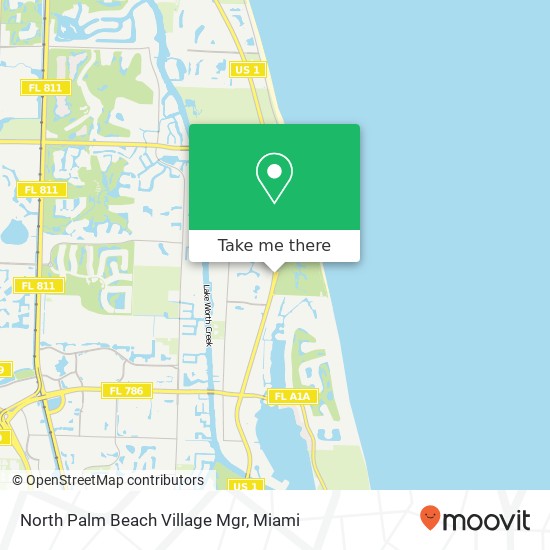 North Palm Beach Village Mgr map