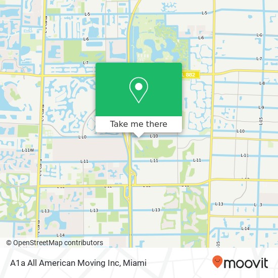 A1a All American Moving Inc map