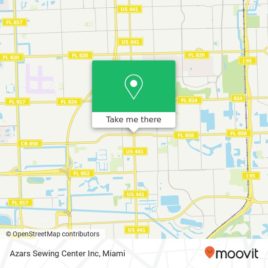 Mapa de Azars Sewing Center Inc