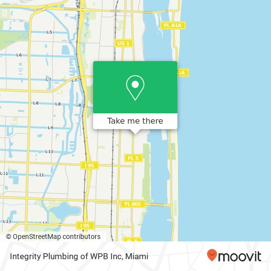 Mapa de Integrity Plumbing of WPB Inc