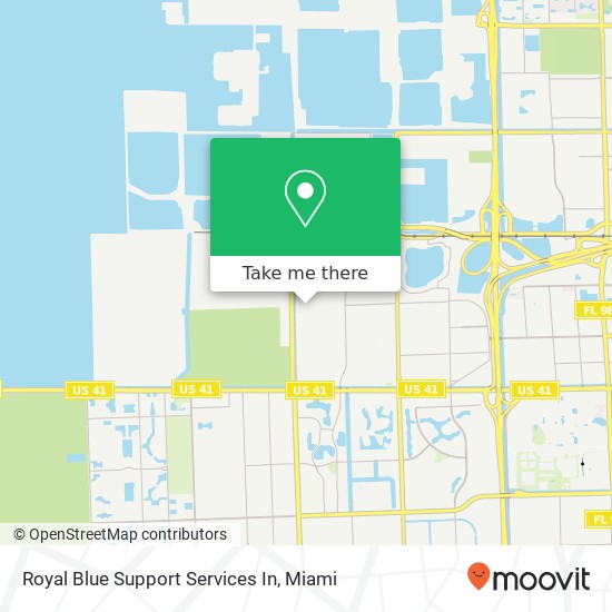 Royal Blue Support Services In map