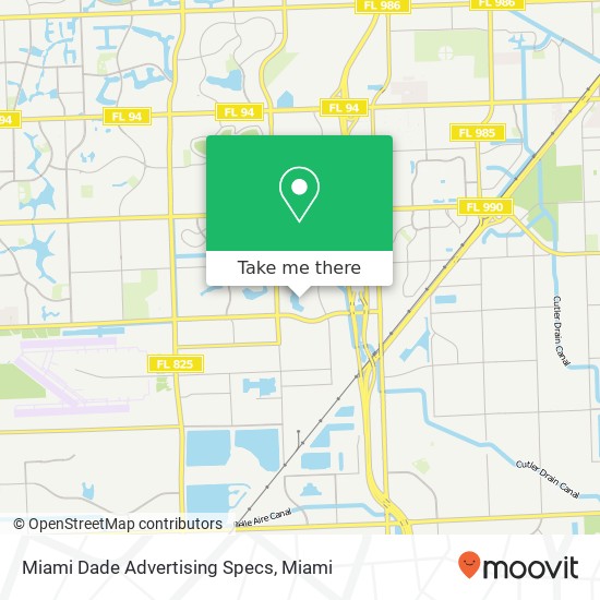 Mapa de Miami Dade Advertising Specs