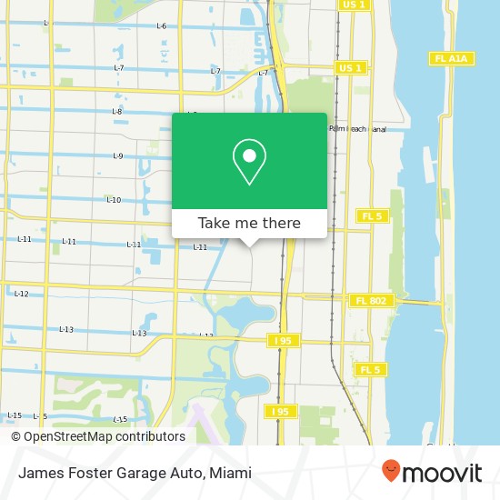 Mapa de James Foster Garage Auto