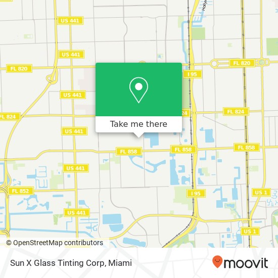 Mapa de Sun X Glass Tinting Corp