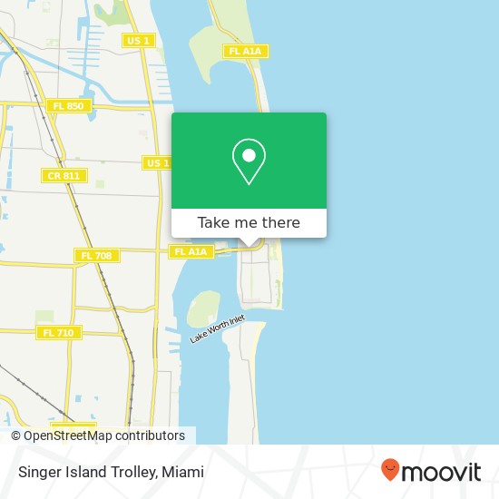 Mapa de Singer Island Trolley