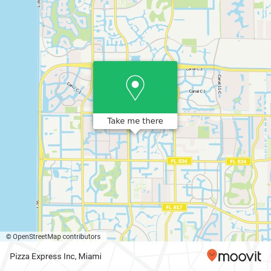 Mapa de Pizza Express Inc