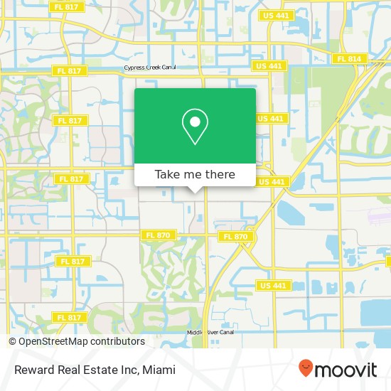 Reward Real Estate Inc map