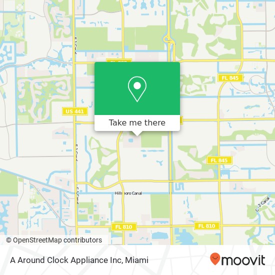 Mapa de A Around Clock Appliance Inc