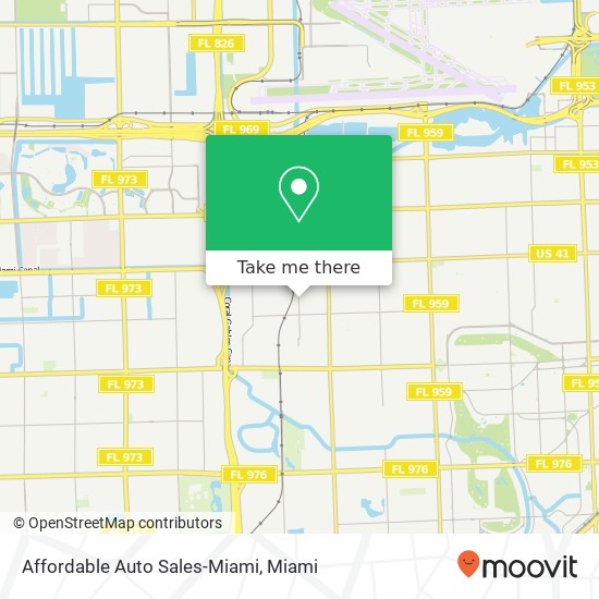 Affordable Auto Sales-Miami map