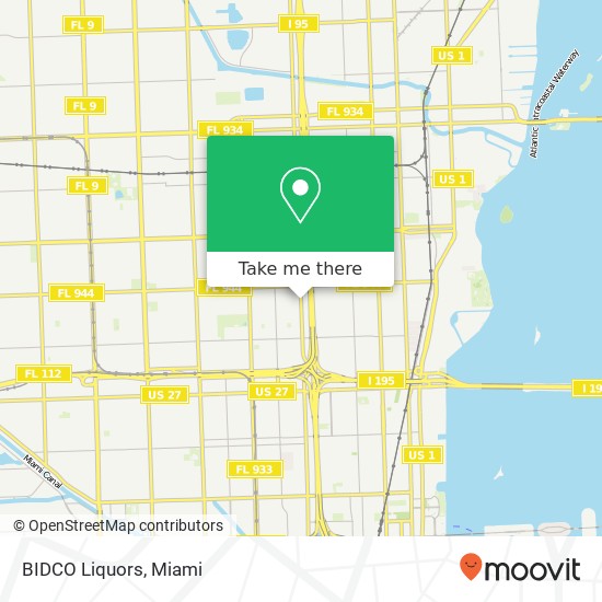 Mapa de BIDCO Liquors