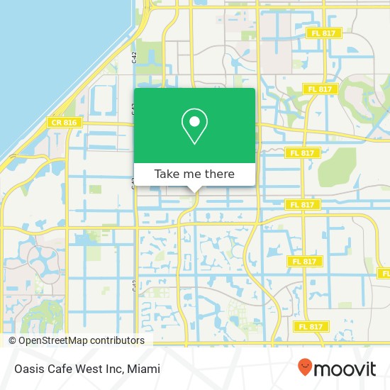 Mapa de Oasis Cafe West Inc