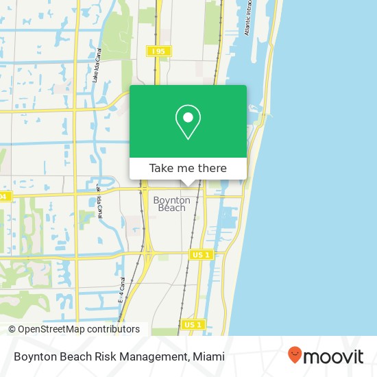 Boynton Beach Risk Management map