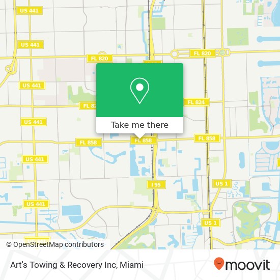 Mapa de Art's Towing & Recovery Inc