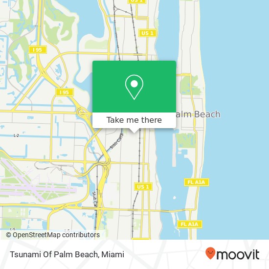 Tsunami Of Palm Beach map