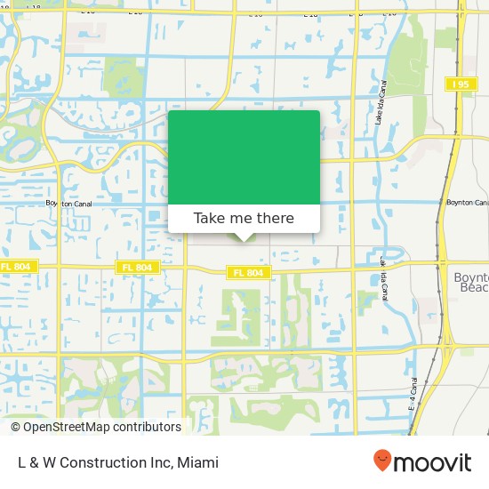 L & W Construction Inc map