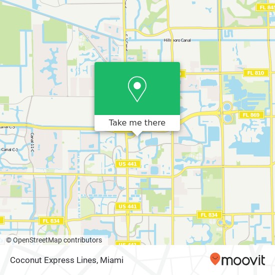 Coconut Express Lines map