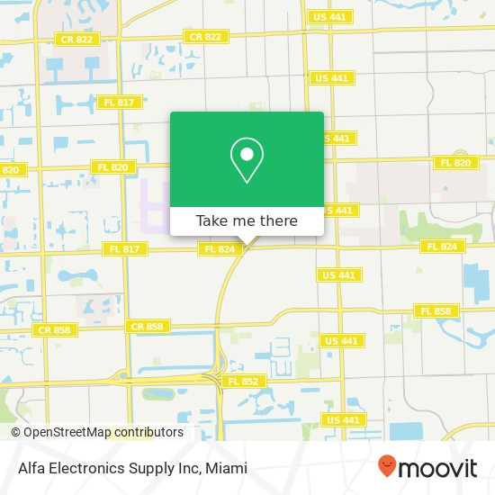 Alfa Electronics Supply Inc map