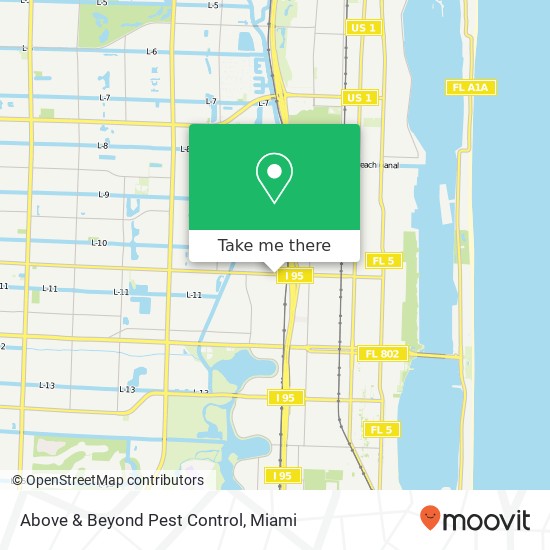 Above & Beyond Pest Control map