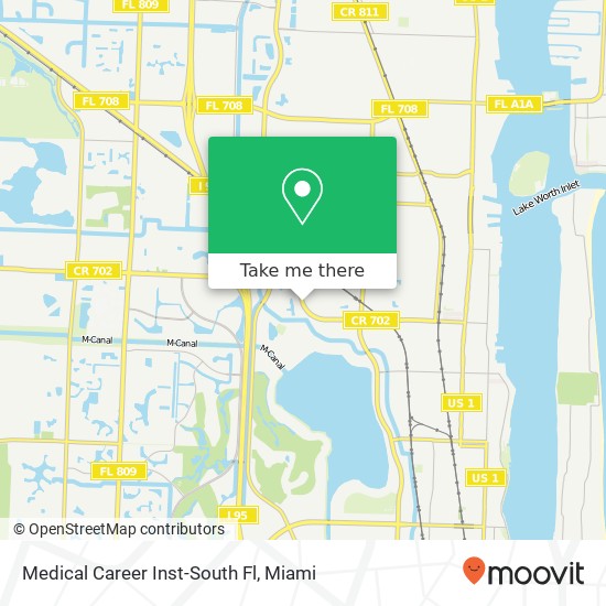Medical Career Inst-South Fl map