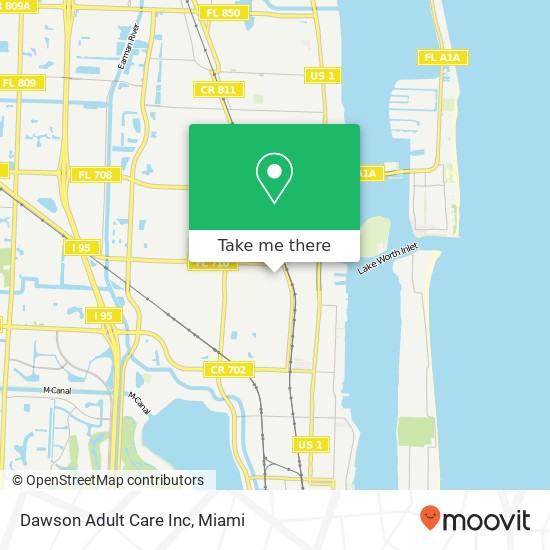 Dawson Adult Care Inc map