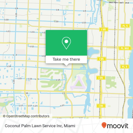 Mapa de Coconut Palm Lawn Service Inc