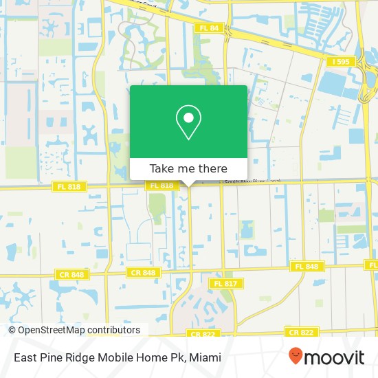 Mapa de East Pine Ridge Mobile Home Pk