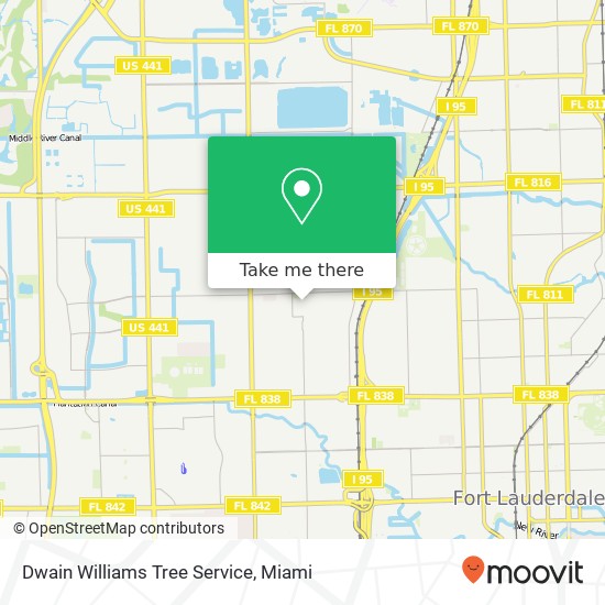 Mapa de Dwain Williams Tree Service