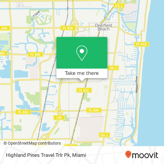 Highland Pines Travel Trlr Pk map