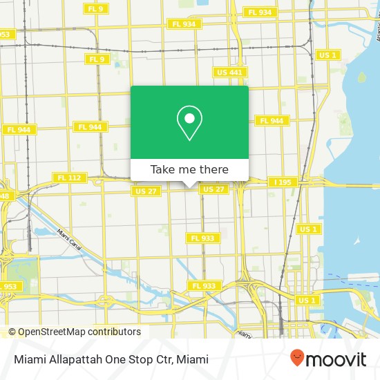Miami Allapattah One Stop Ctr map