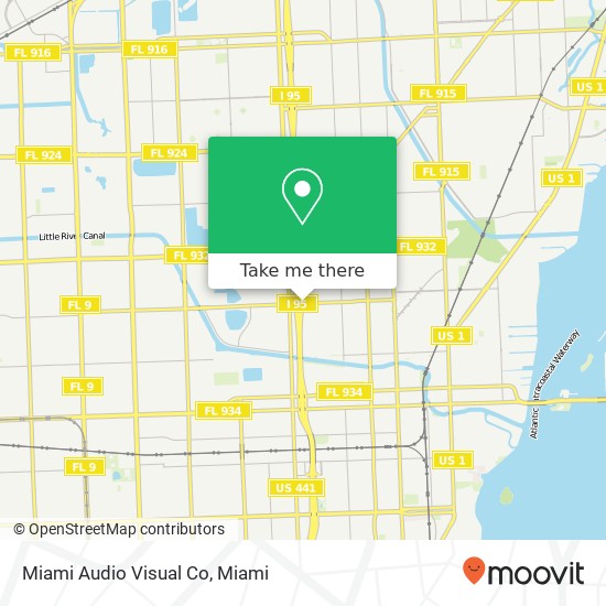 Mapa de Miami Audio Visual Co