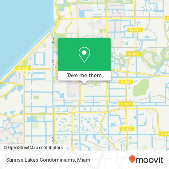 Sunrise Lakes Condominiums map