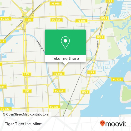 Tiger Tiger Inc map