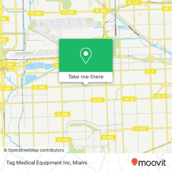 Mapa de Tag Medical Equipment Inc